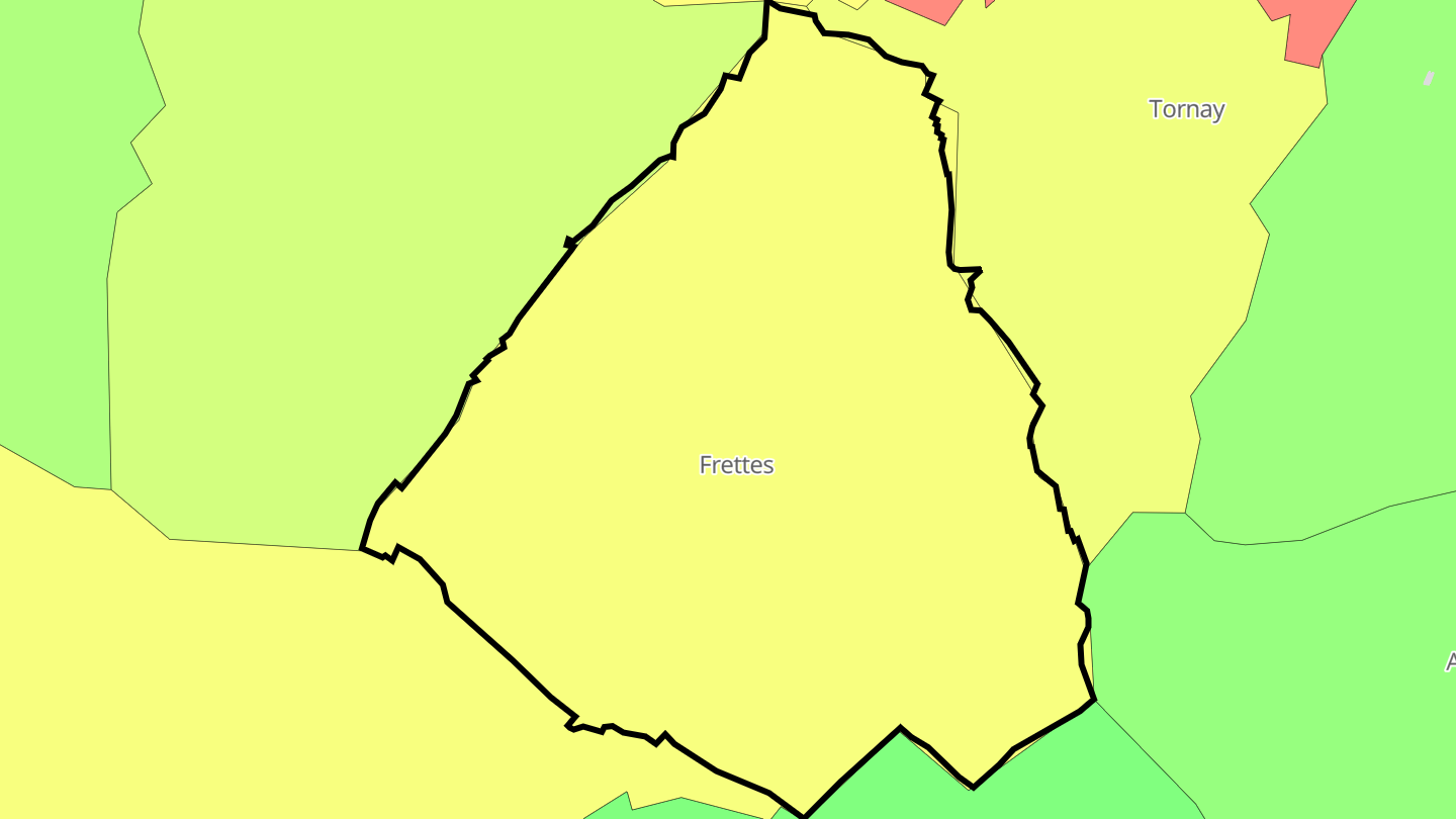 Carte des prix de l'immobilier Frettes