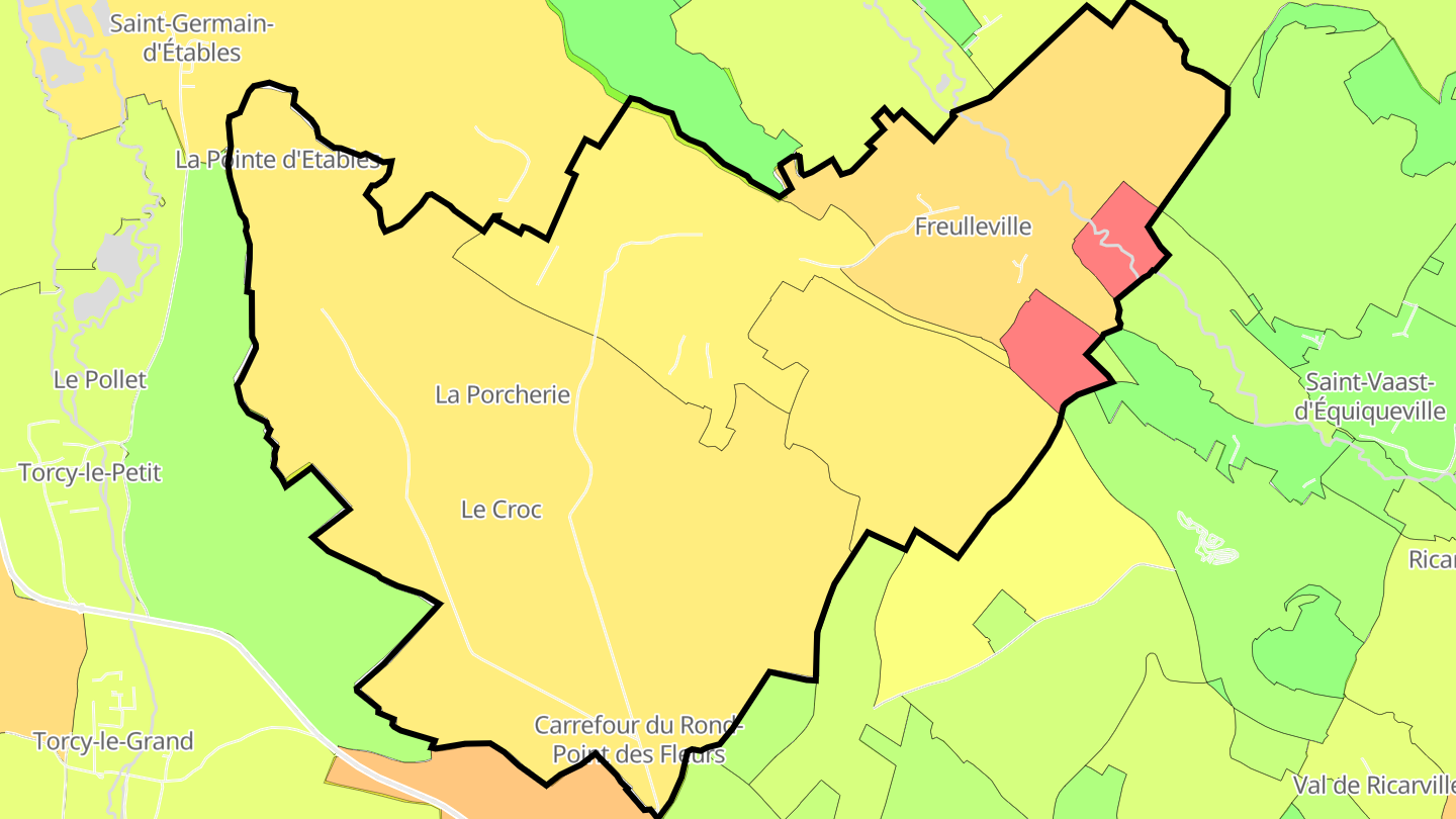 Carte des prix de l'immobilier Freulleville
