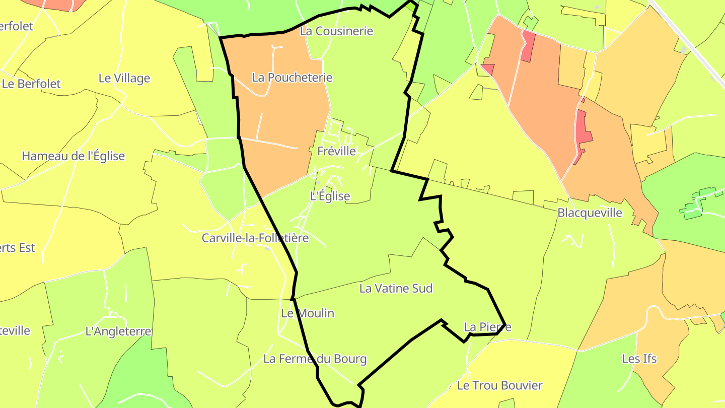 Carte des prix de l'immobilier Fréville