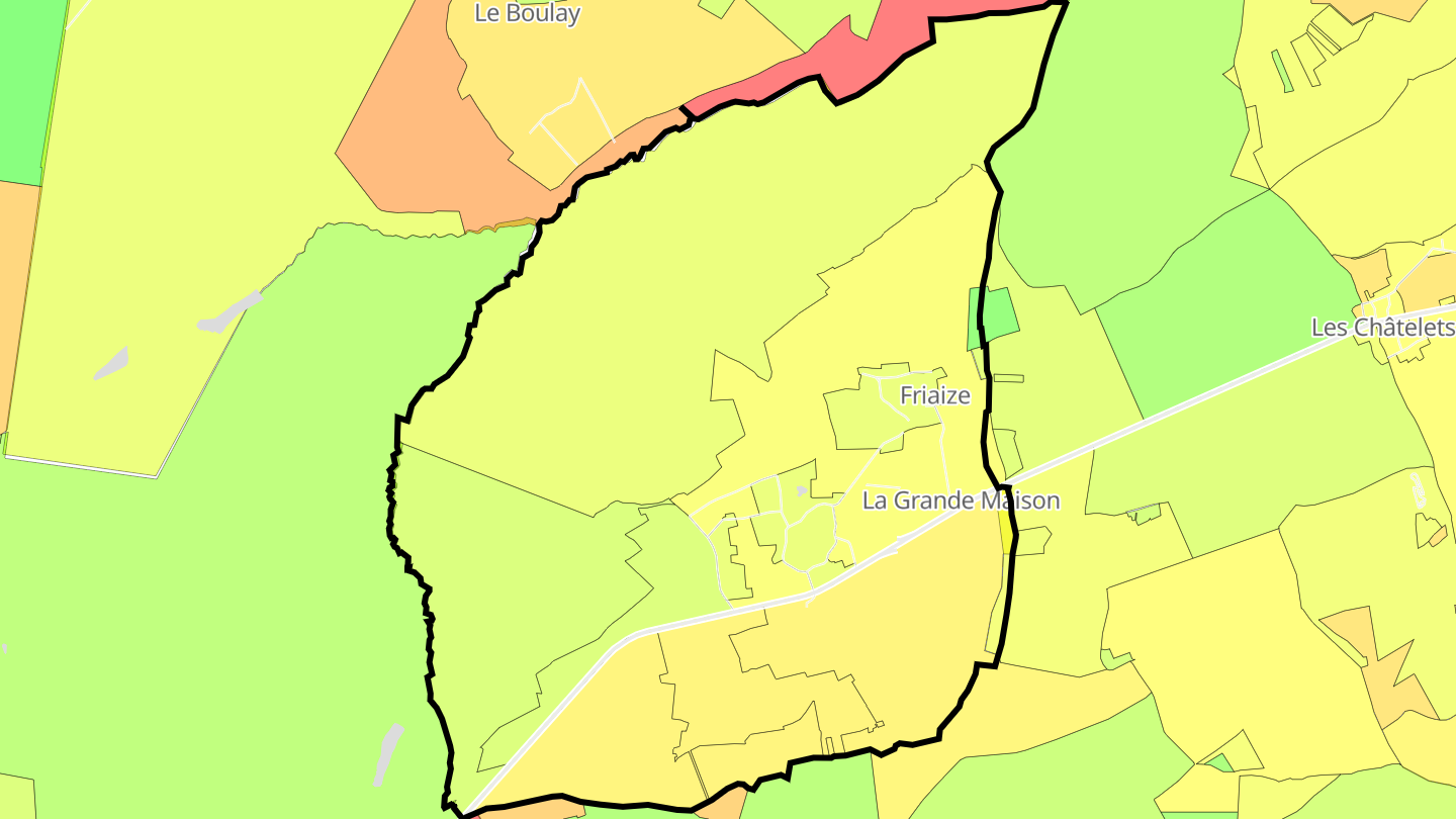 Carte des prix de l'immobilier Friaize