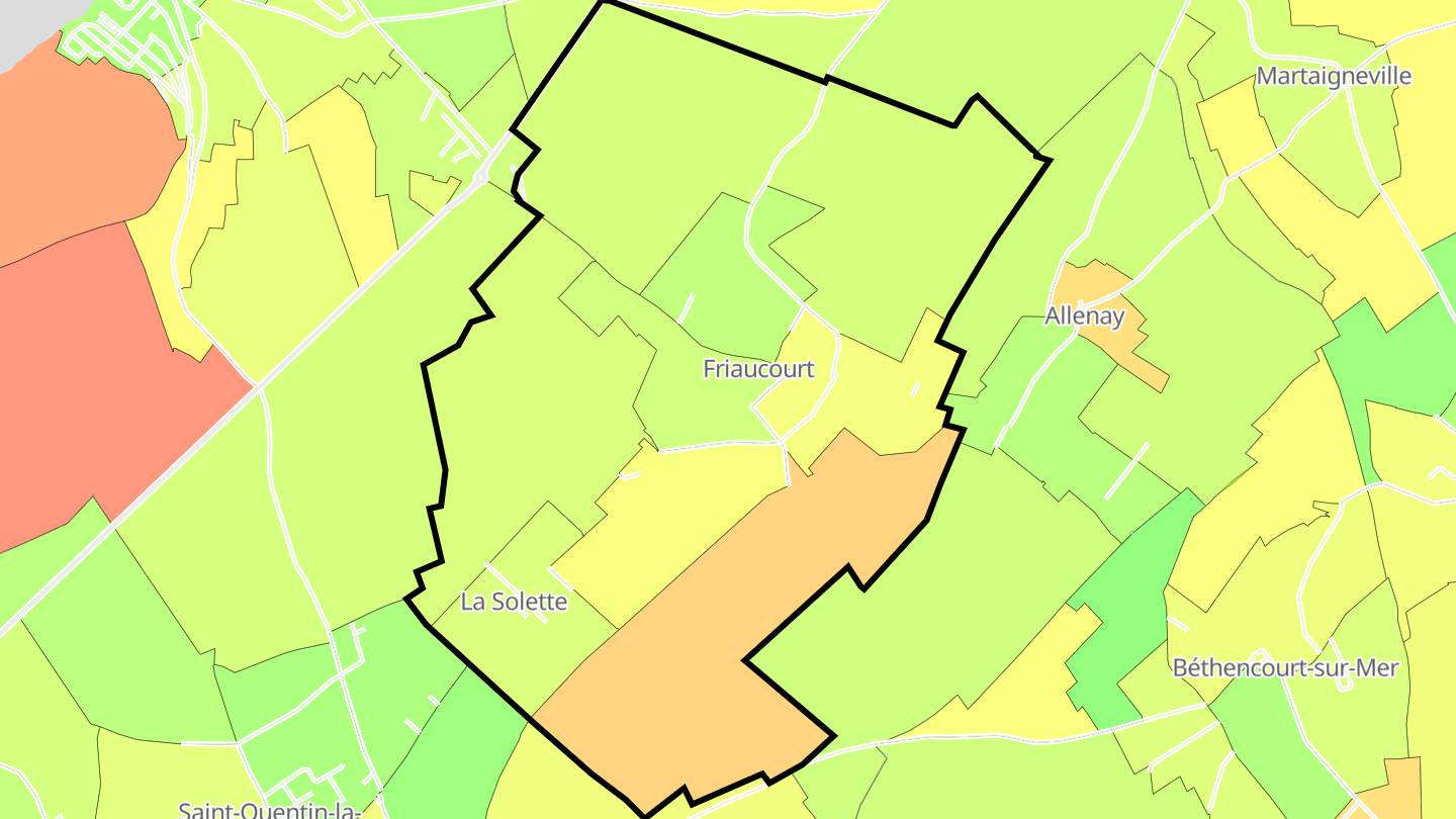 Carte des prix de l'immobilier Friaucourt