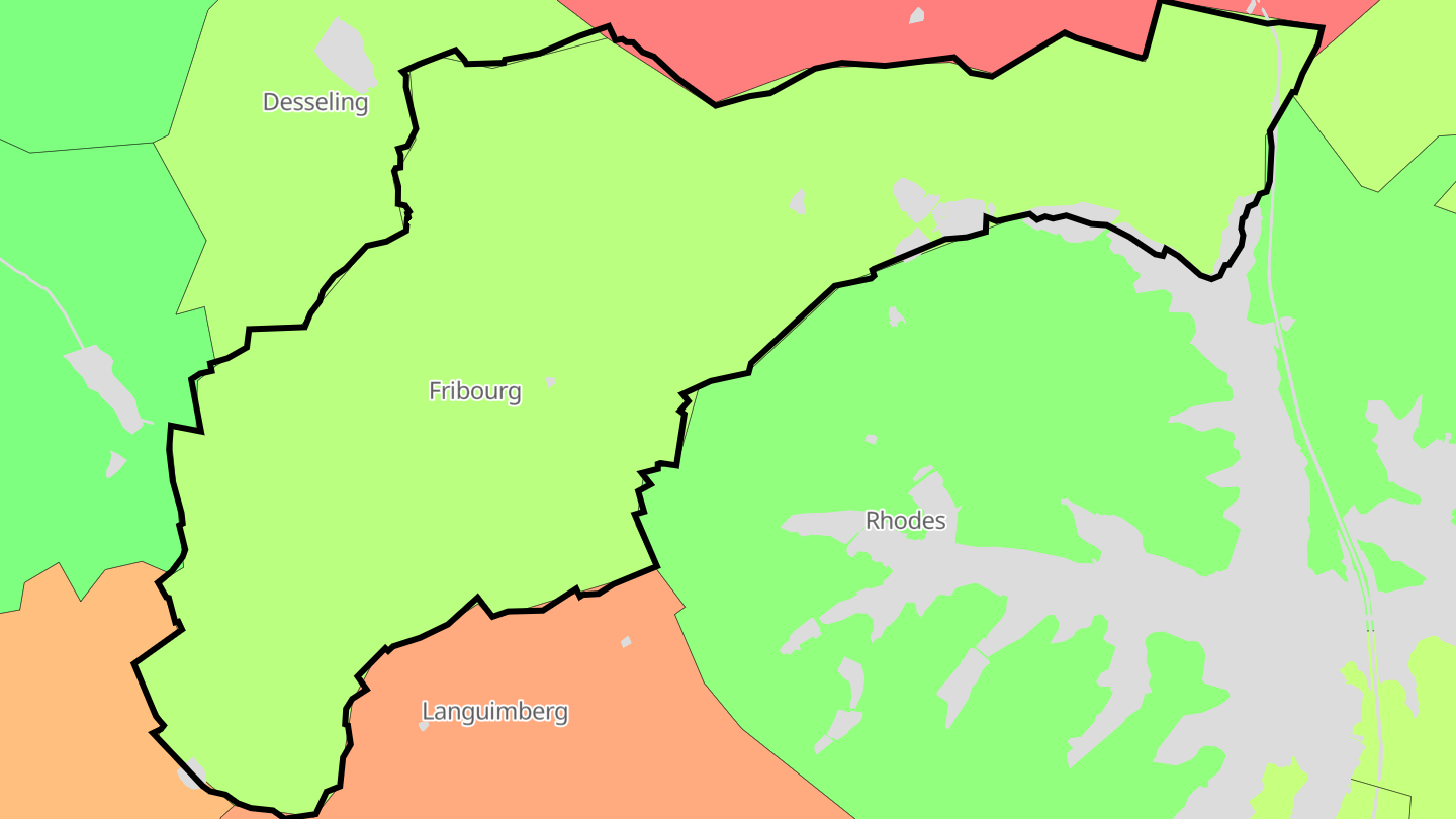 Carte des prix de l'immobilier Fribourg