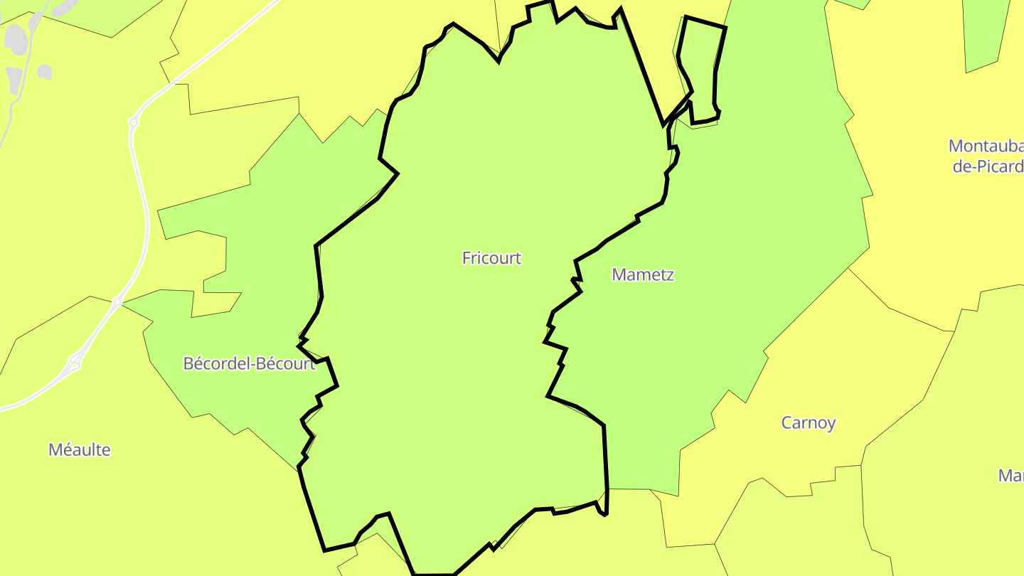 Carte des prix de l'immobilier Fricourt