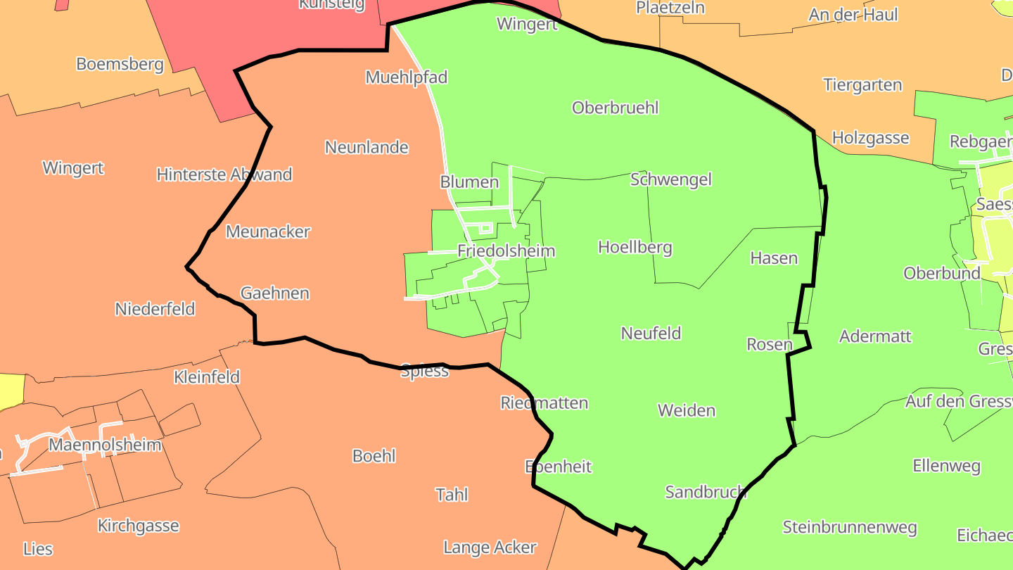 Carte des prix de l'immobilier Friedolsheim