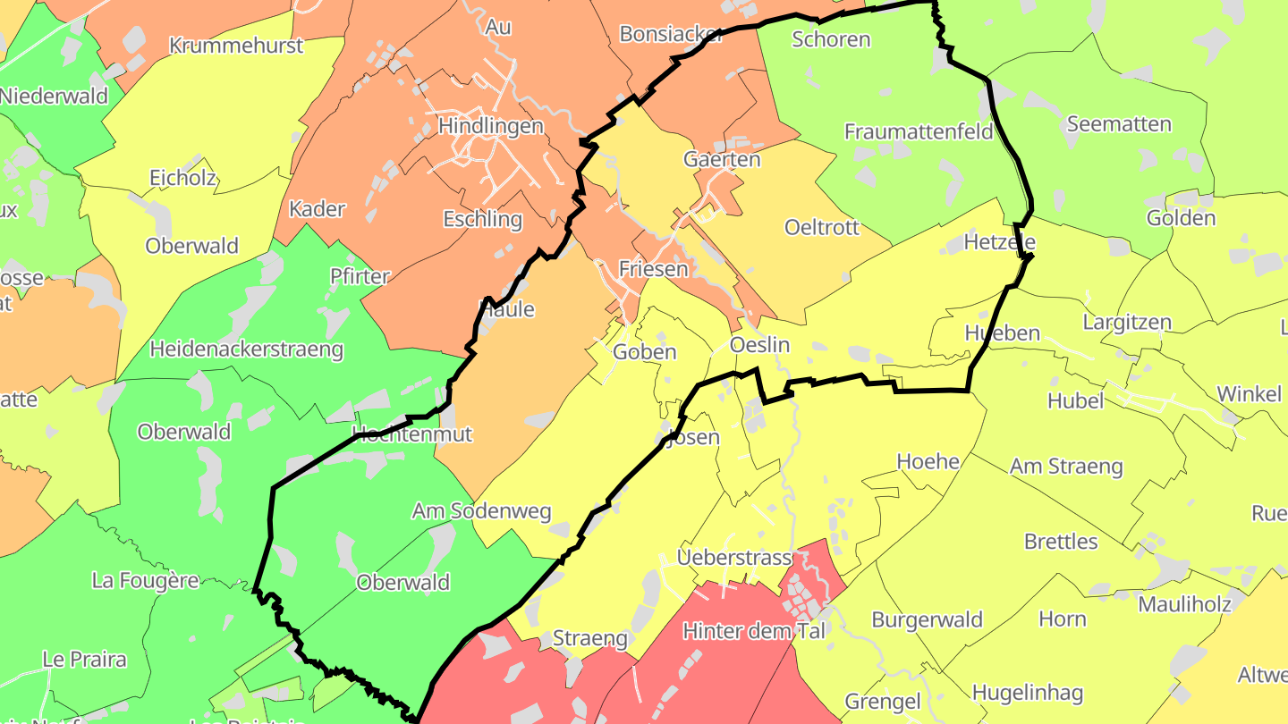 Carte des prix de l'immobilier Friesen