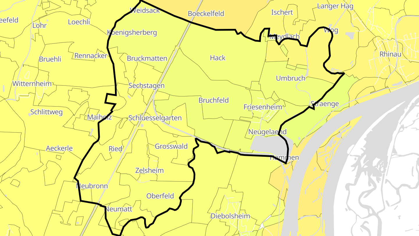 Carte des prix de l'immobilier Friesenheim