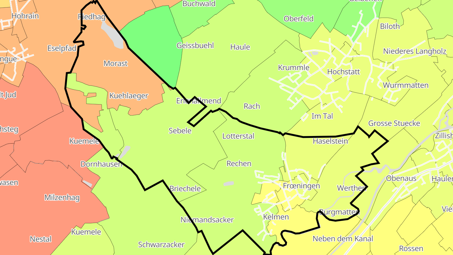 Carte des prix de l'immobilier Frœningen