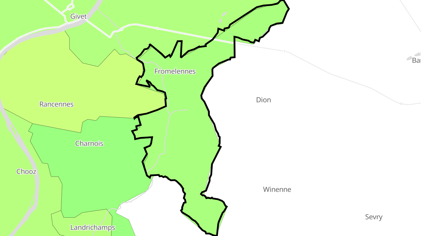 Carte des prix de l'immobilier Fromelennes