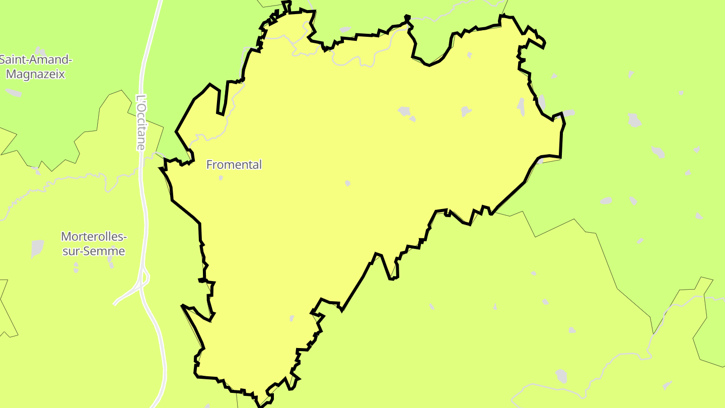 Carte des prix de l'immobilier Fromental