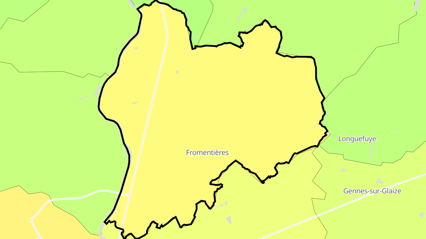 Carte des prix de l'immobilier Fromentières