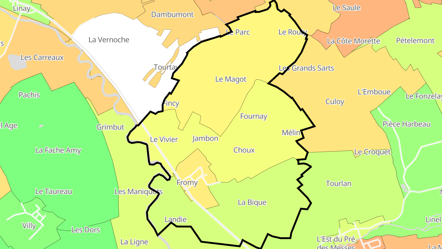 Carte des prix de l'immobilier Fromy