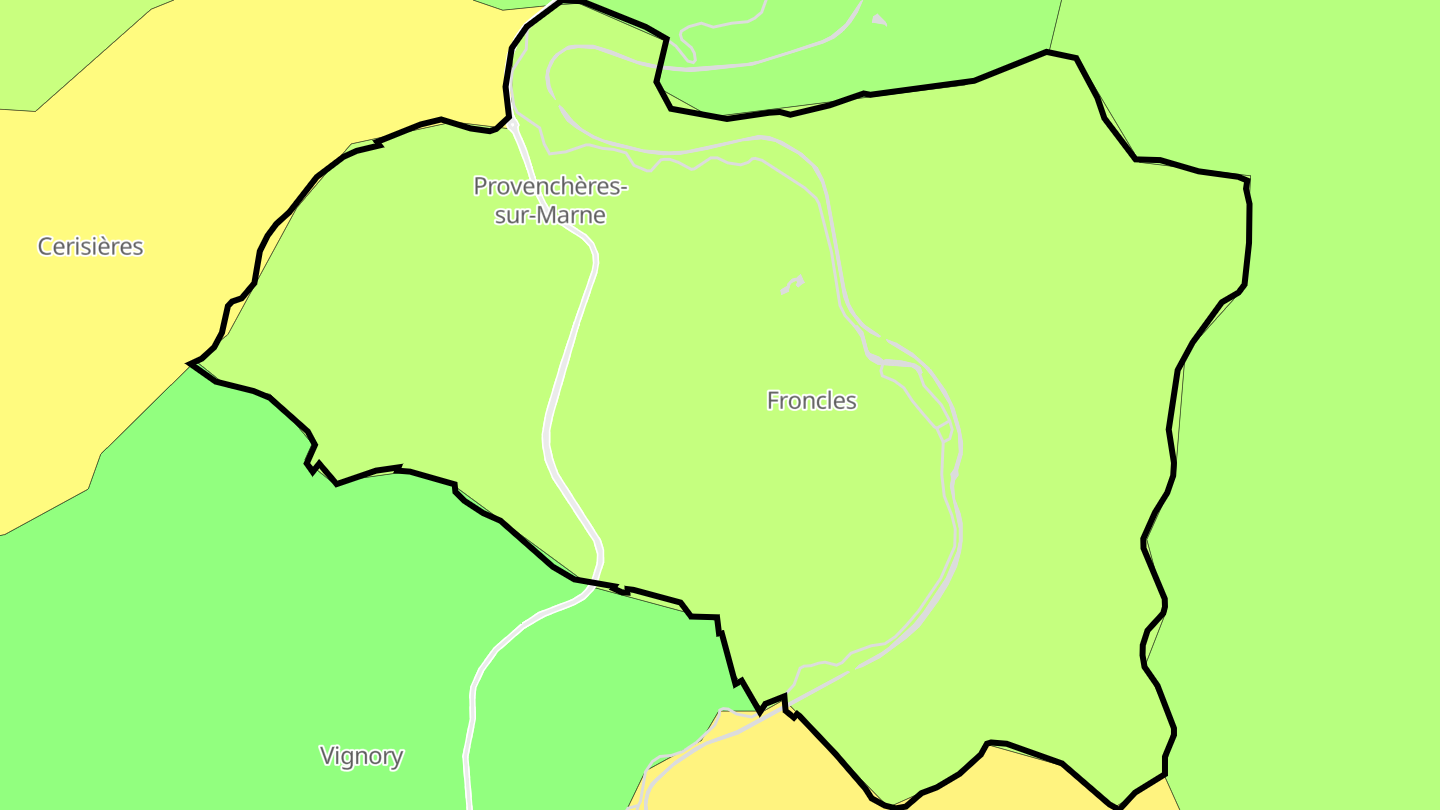 Carte des prix de l'immobilier Froncles