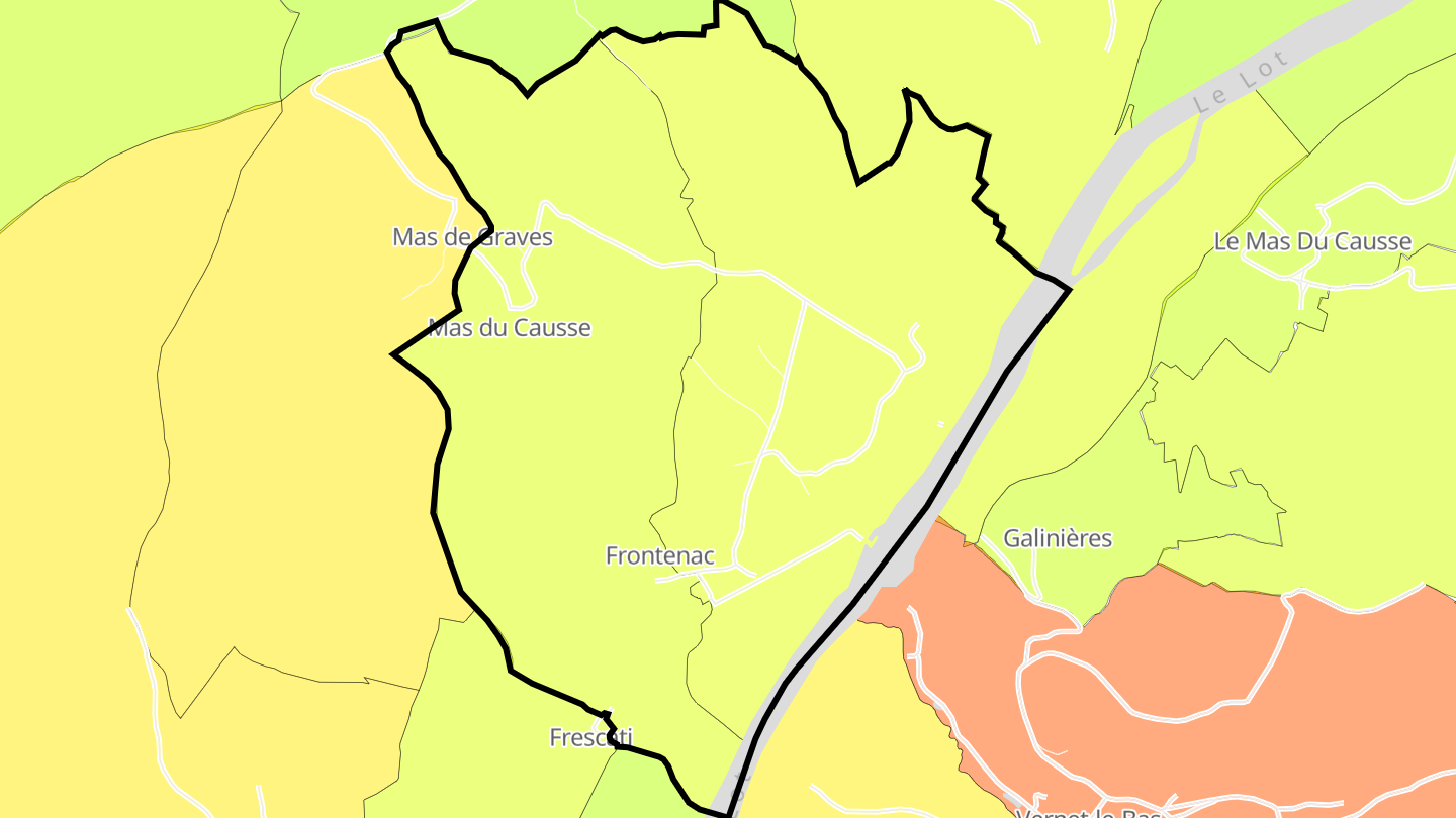 Carte des prix de l'immobilier Frontenac