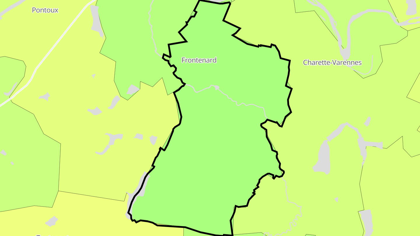 Carte des prix de l'immobilier Frontenard