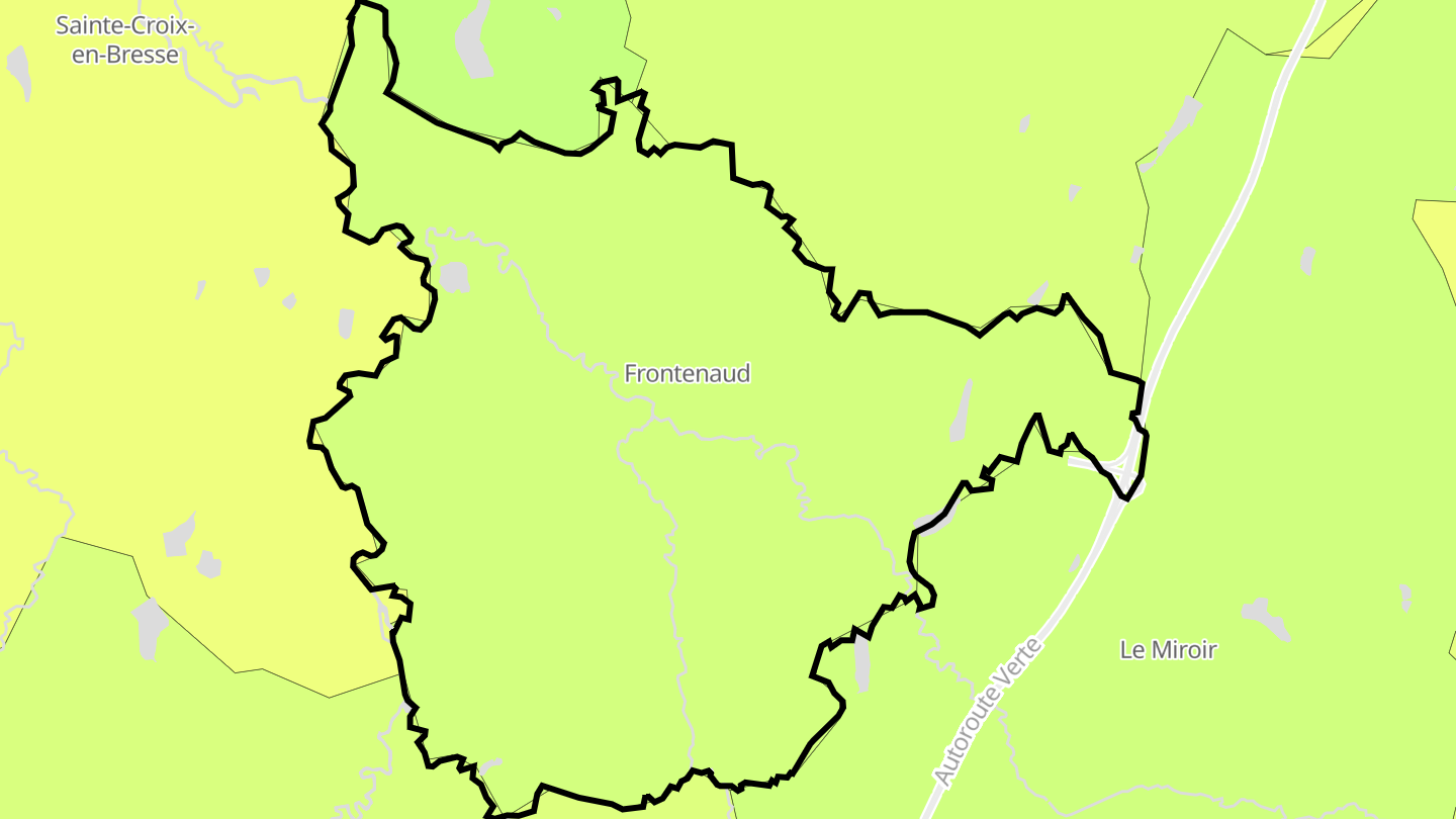 Carte des prix de l'immobilier Frontenaud
