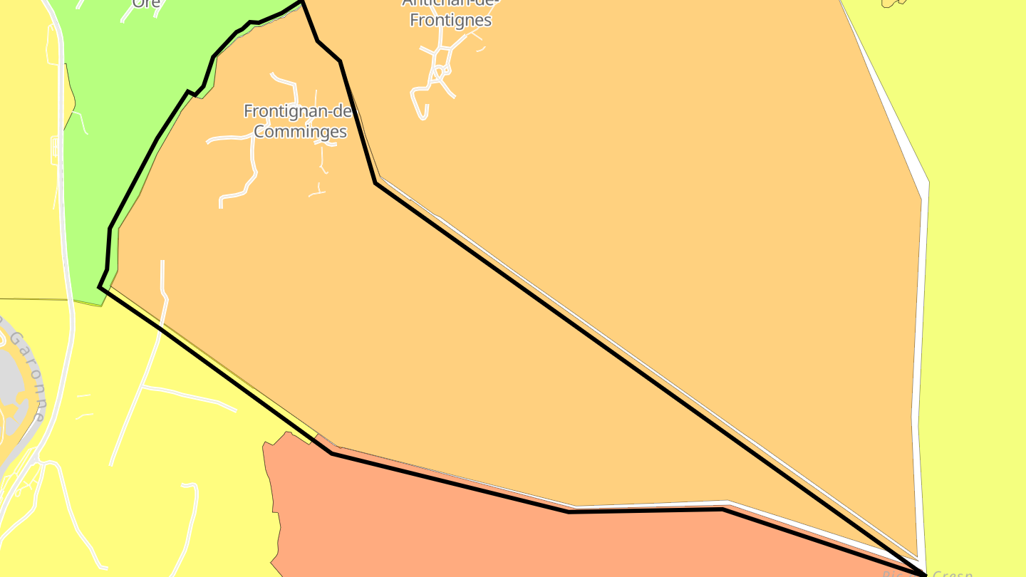 Carte des prix de l'immobilier Frontignan-de-Comminges