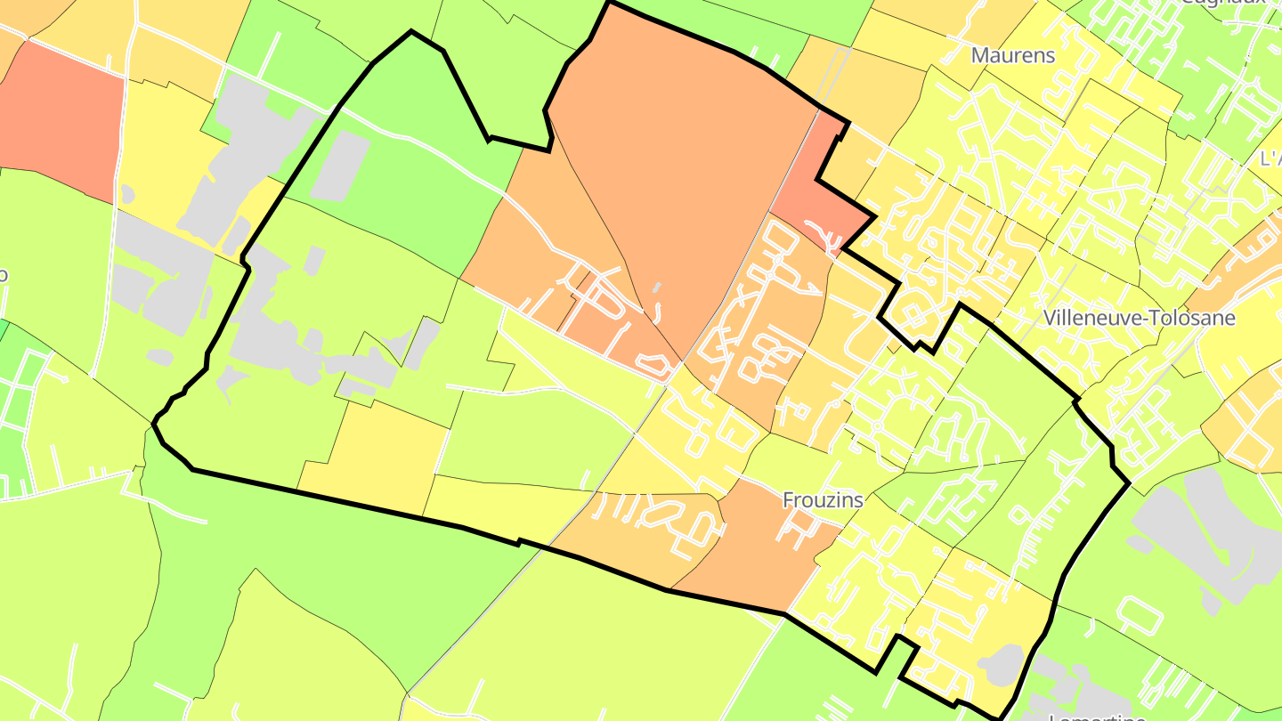 Carte des prix de l'immobilier Frouzins