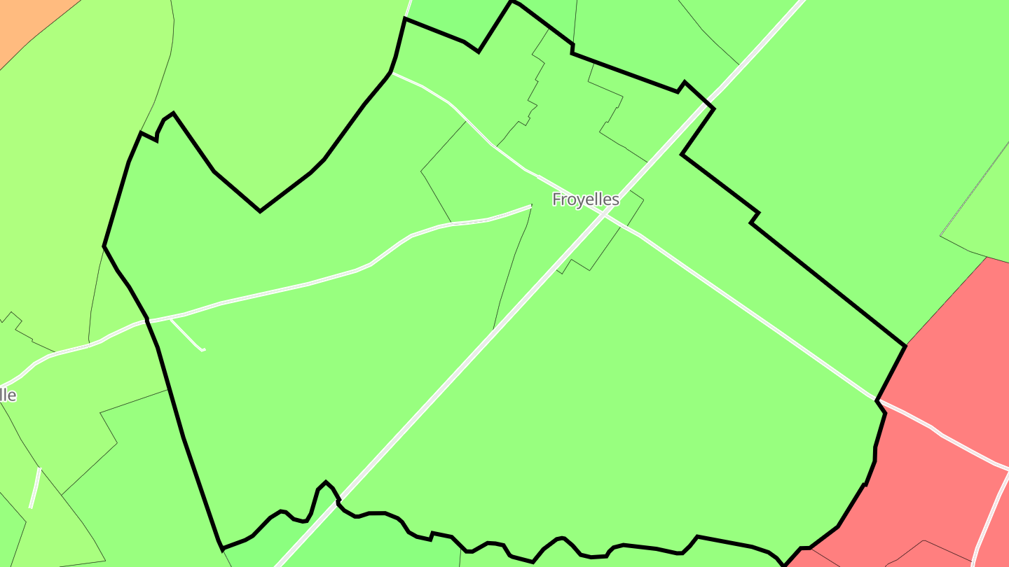 Carte des prix de l'immobilier Froyelles