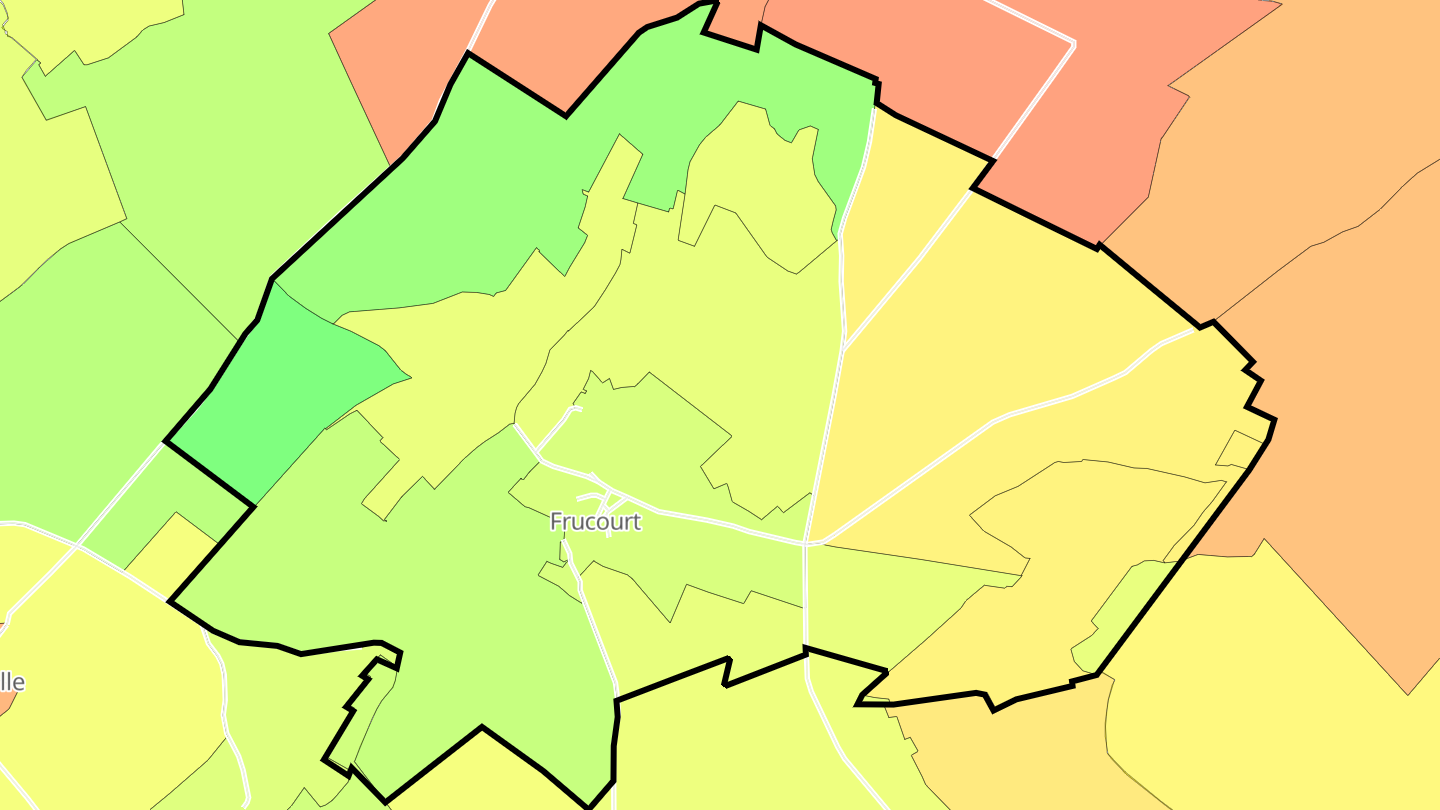 Carte des prix de l'immobilier Frucourt