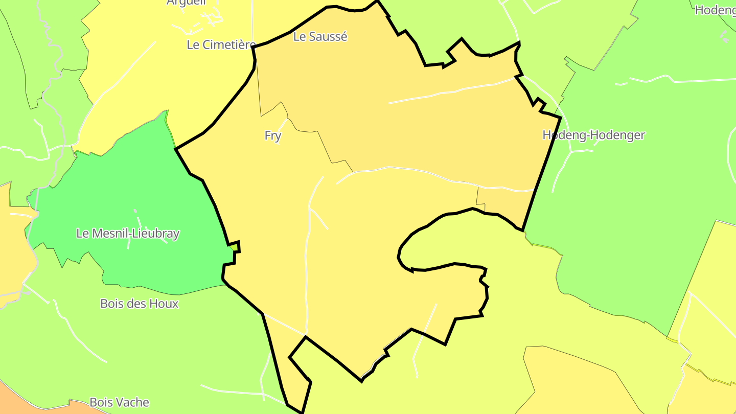 Carte des prix de l'immobilier Fry