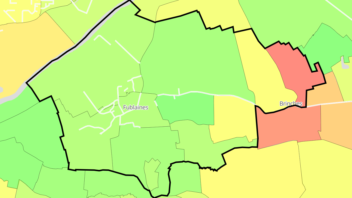 Carte des prix de l'immobilier Fublaines