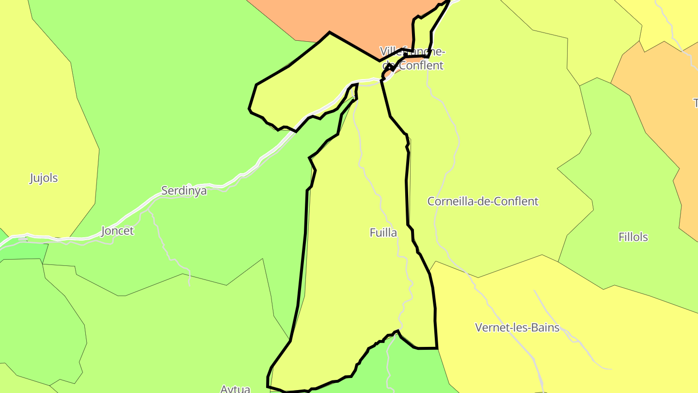 Carte des prix de l'immobilier Fuilla