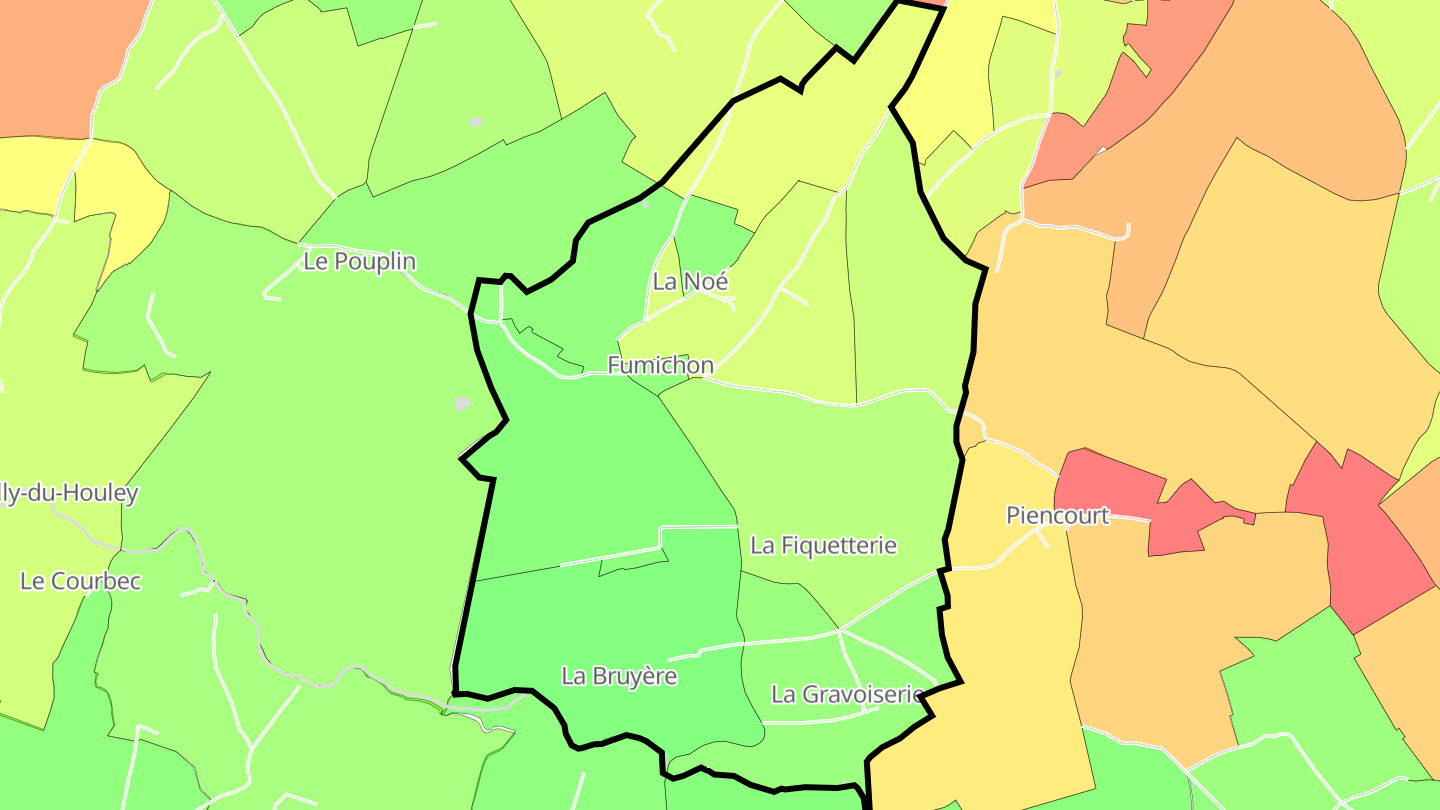 Carte des prix de l'immobilier Fumichon