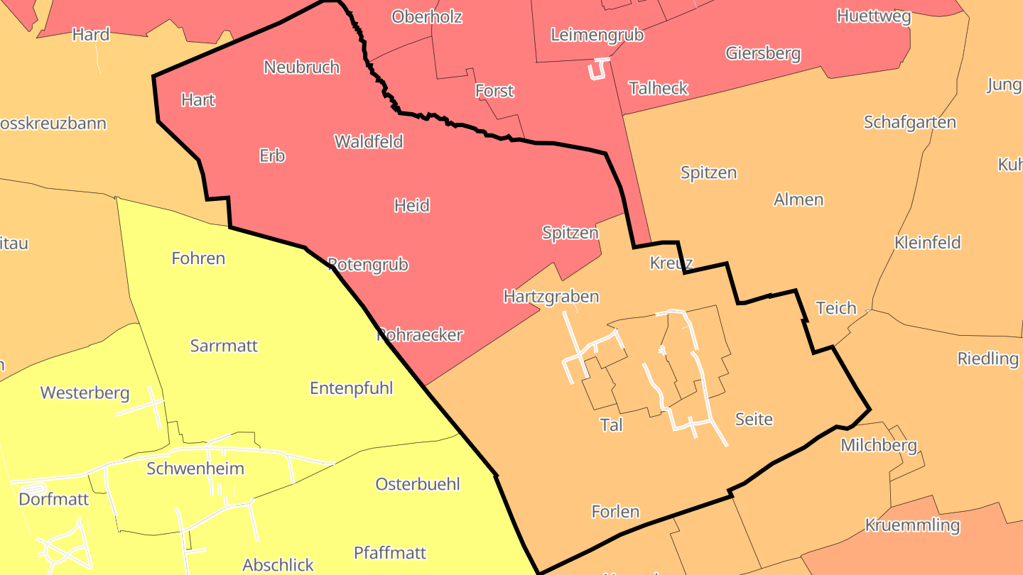 Carte des prix de l'immobilier Furchhausen
