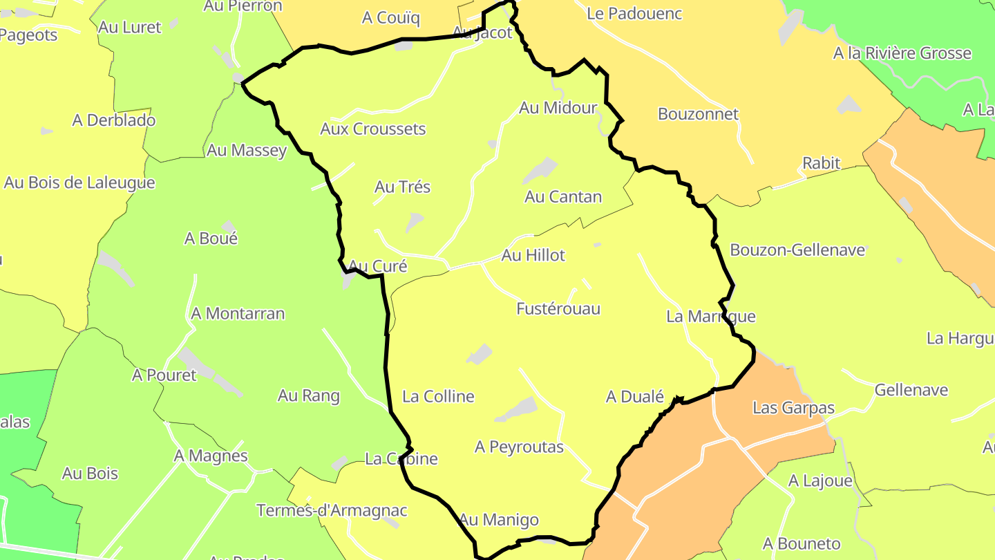 Carte des prix de l'immobilier Fustérouau