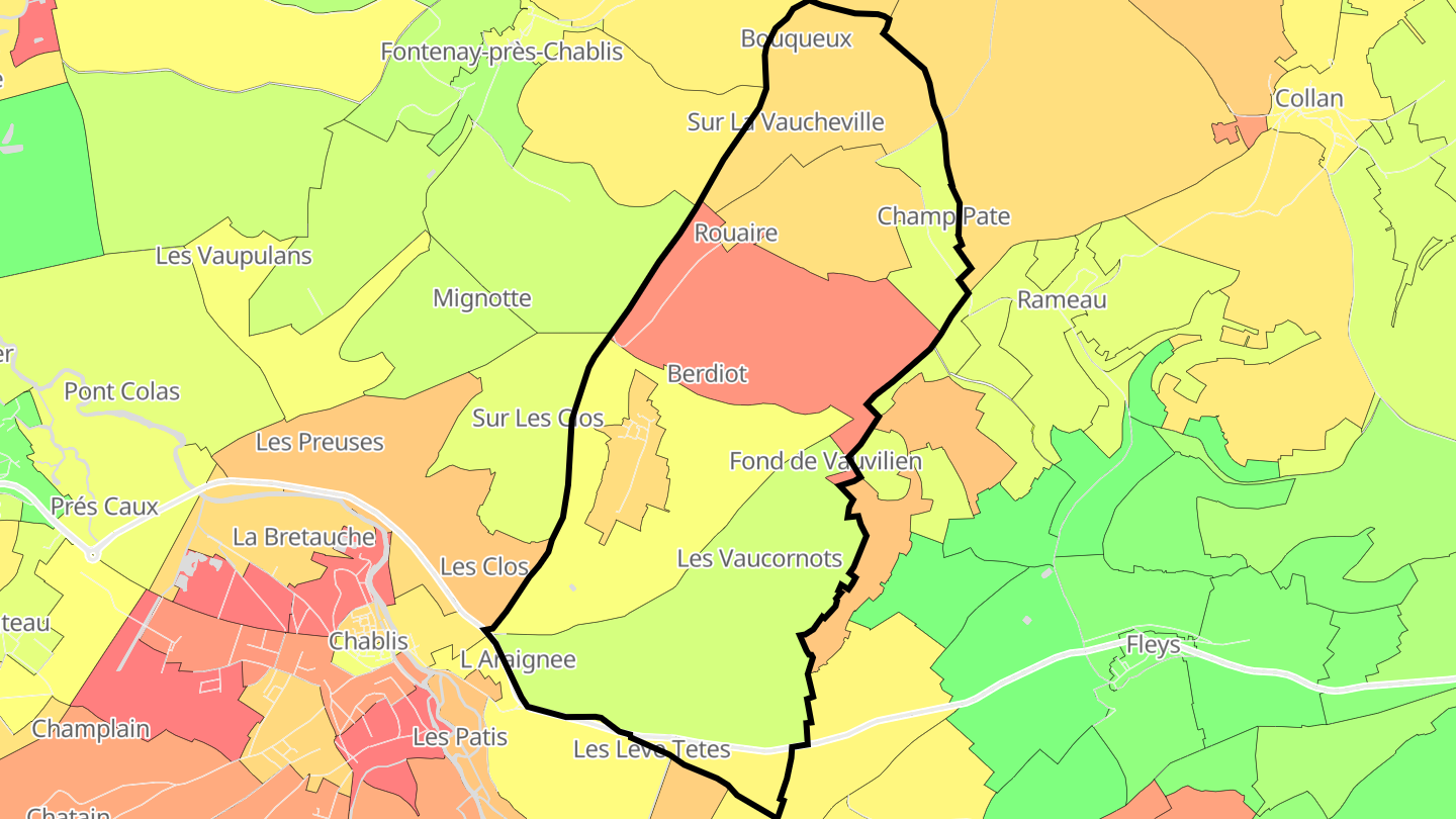 Carte des prix de l'immobilier Fyé