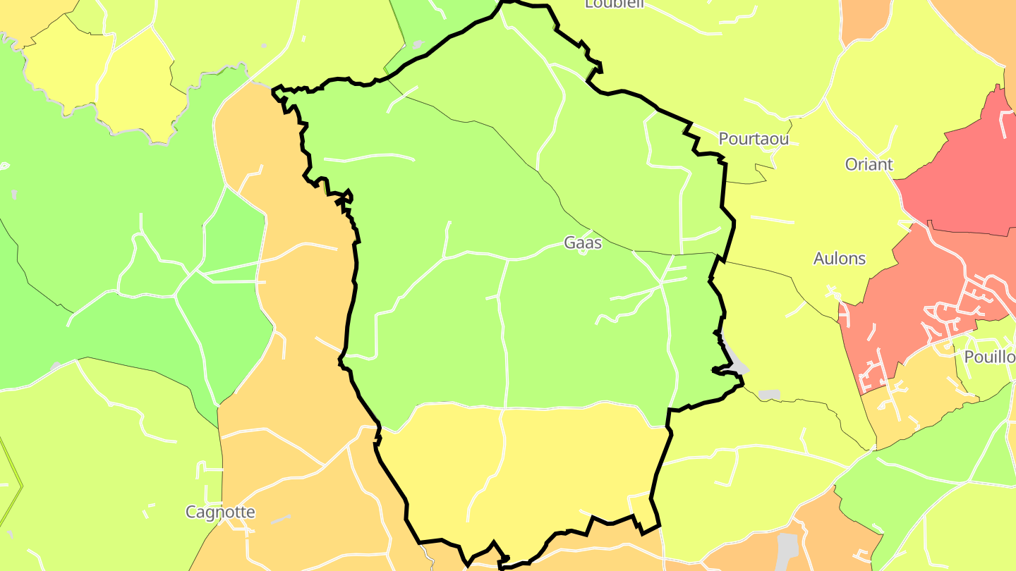 Carte des prix de l'immobilier Gaas