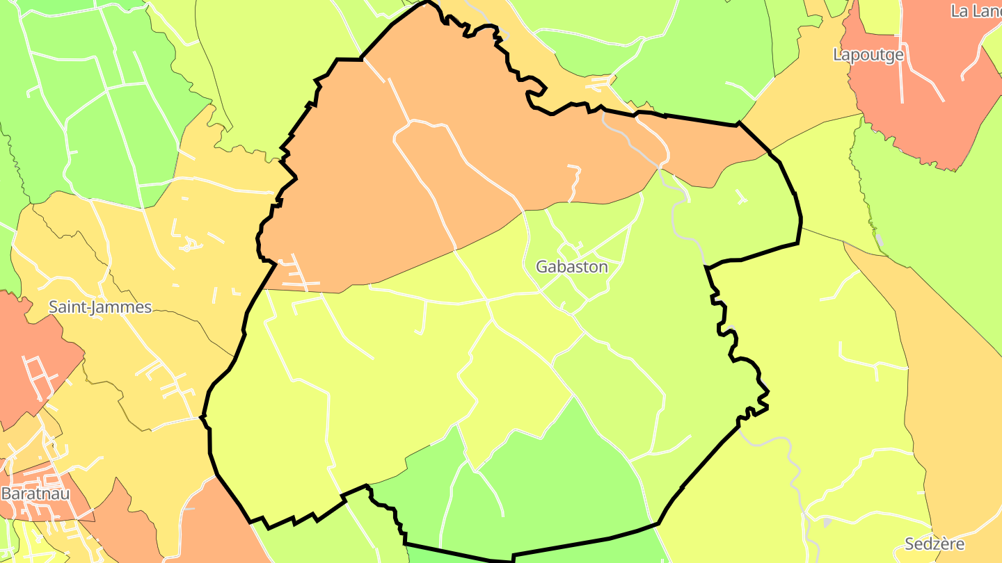 Carte des prix de l'immobilier Gabaston