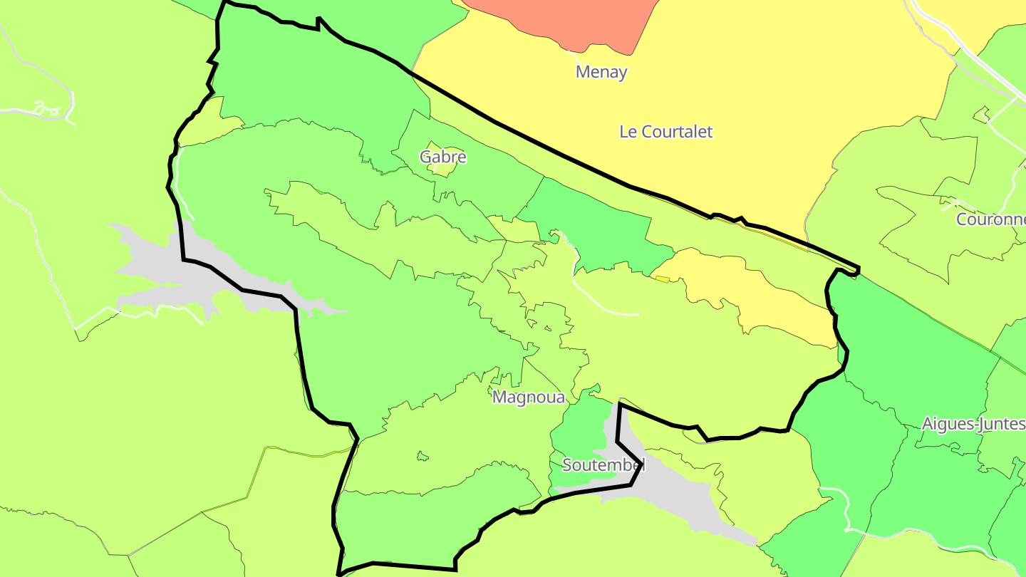 Carte des prix de l'immobilier Gabre