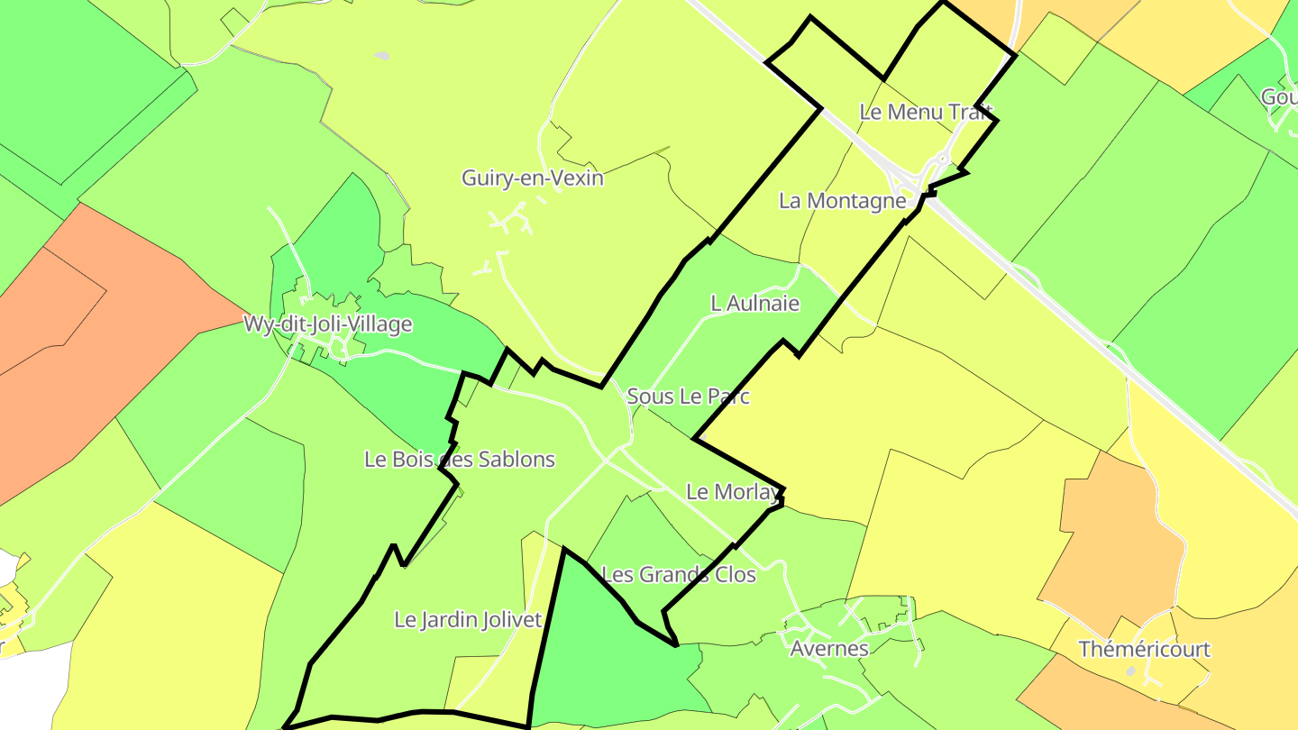 Carte des prix de l'immobilier Gadancourt