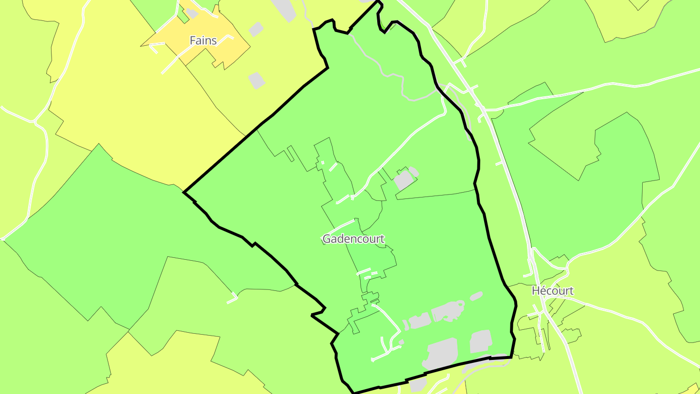 Carte des prix de l'immobilier Gadencourt