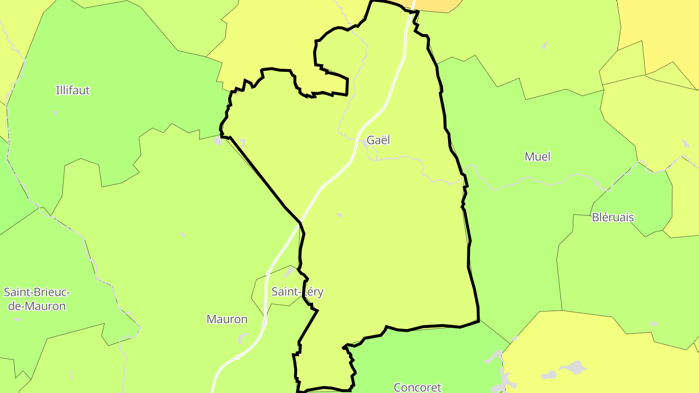 Carte des prix de l'immobilier Gaël