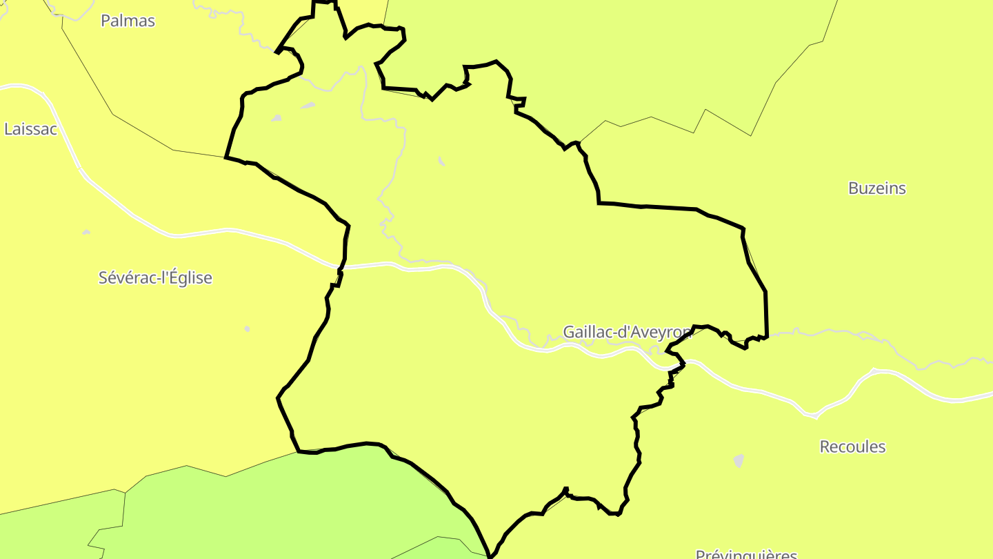 Carte des prix de l'immobilier Gaillac-d'Aveyron