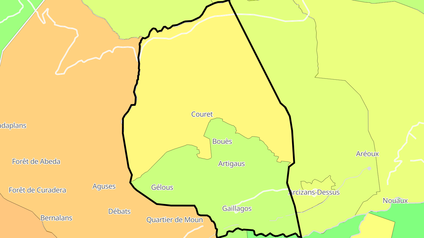 Carte des prix de l'immobilier Gaillagos