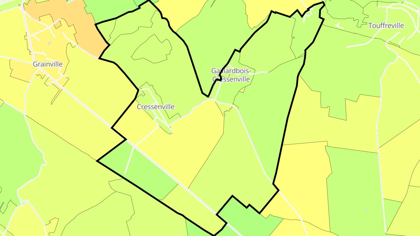 Carte des prix de l'immobilier Gaillardbois-Cressenville