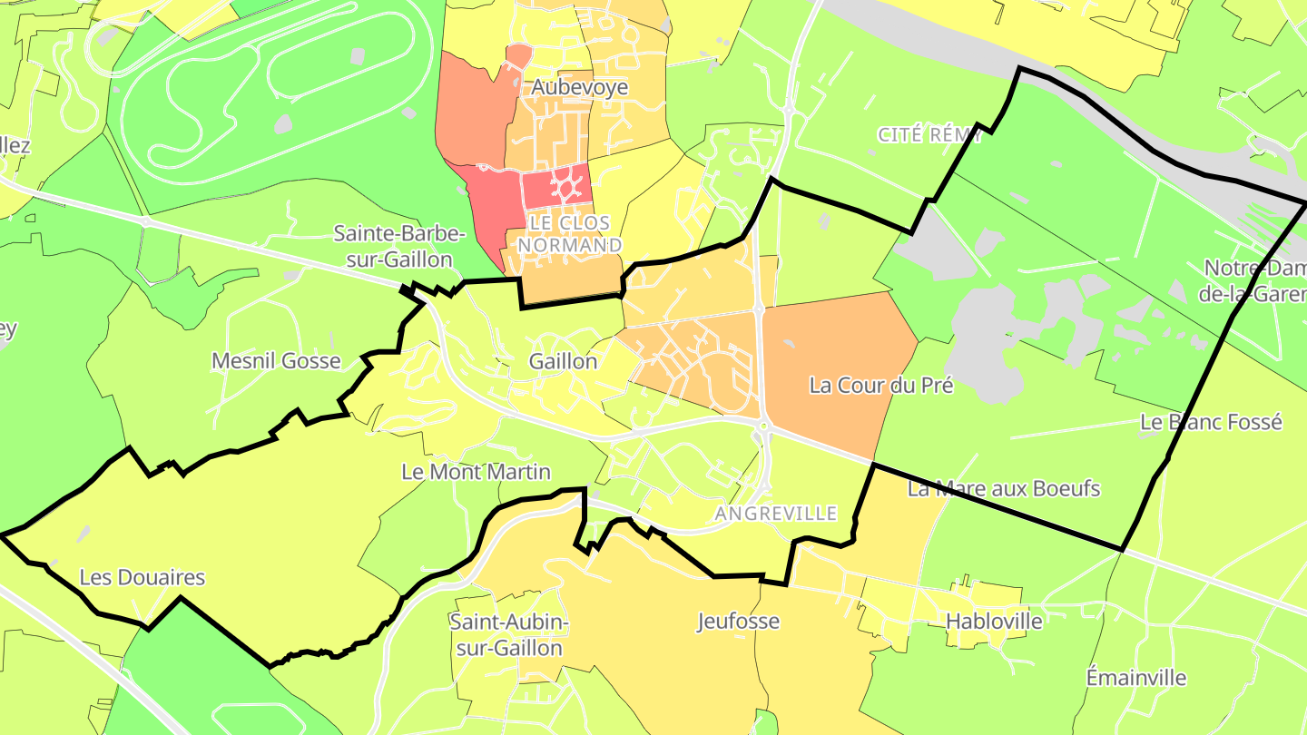 Carte des prix de l'immobilier Gaillon