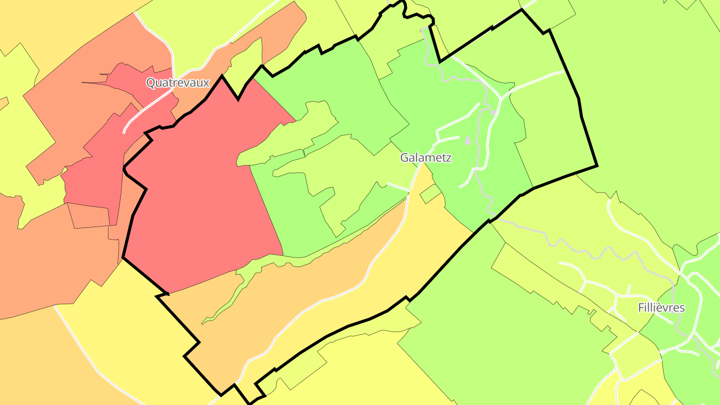 Carte des prix de l'immobilier Galametz