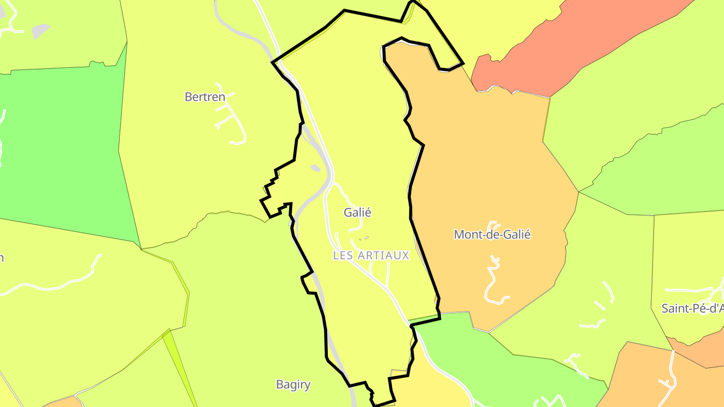 Carte des prix de l'immobilier Galié