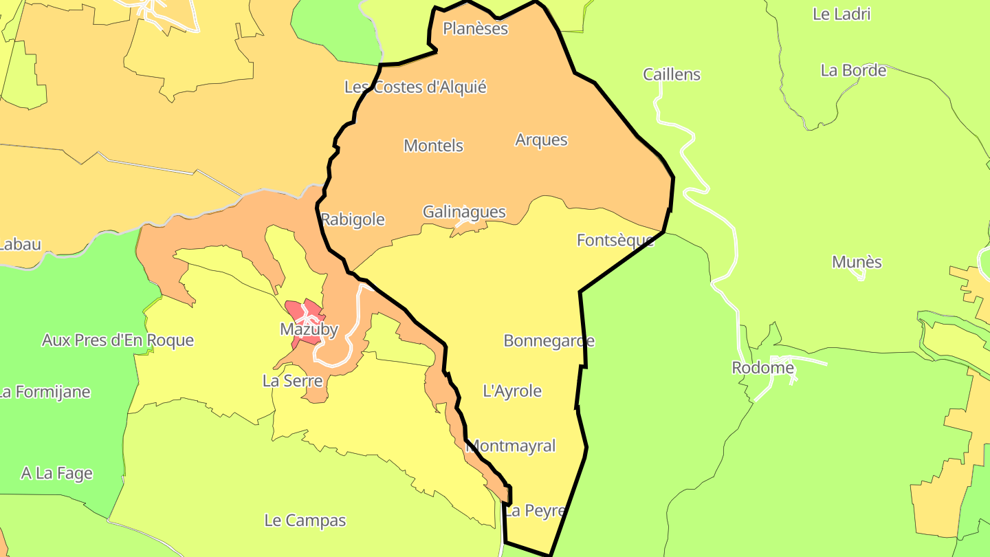 Carte des prix de l'immobilier Galinagues