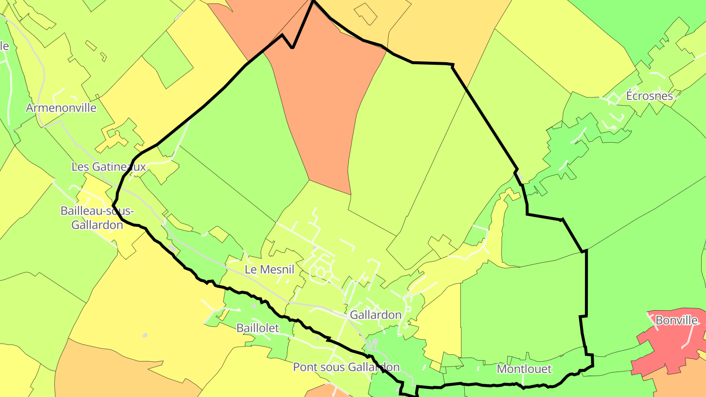 Carte des prix de l'immobilier Gallardon