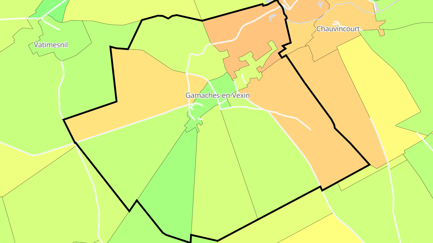 Carte des prix de l'immobilier Gamaches-en-Vexin
