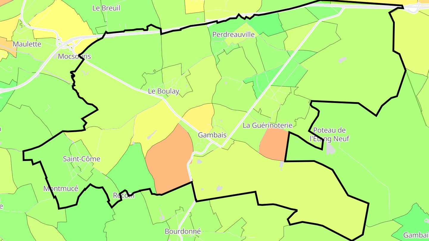 Carte des prix de l'immobilier Gambais