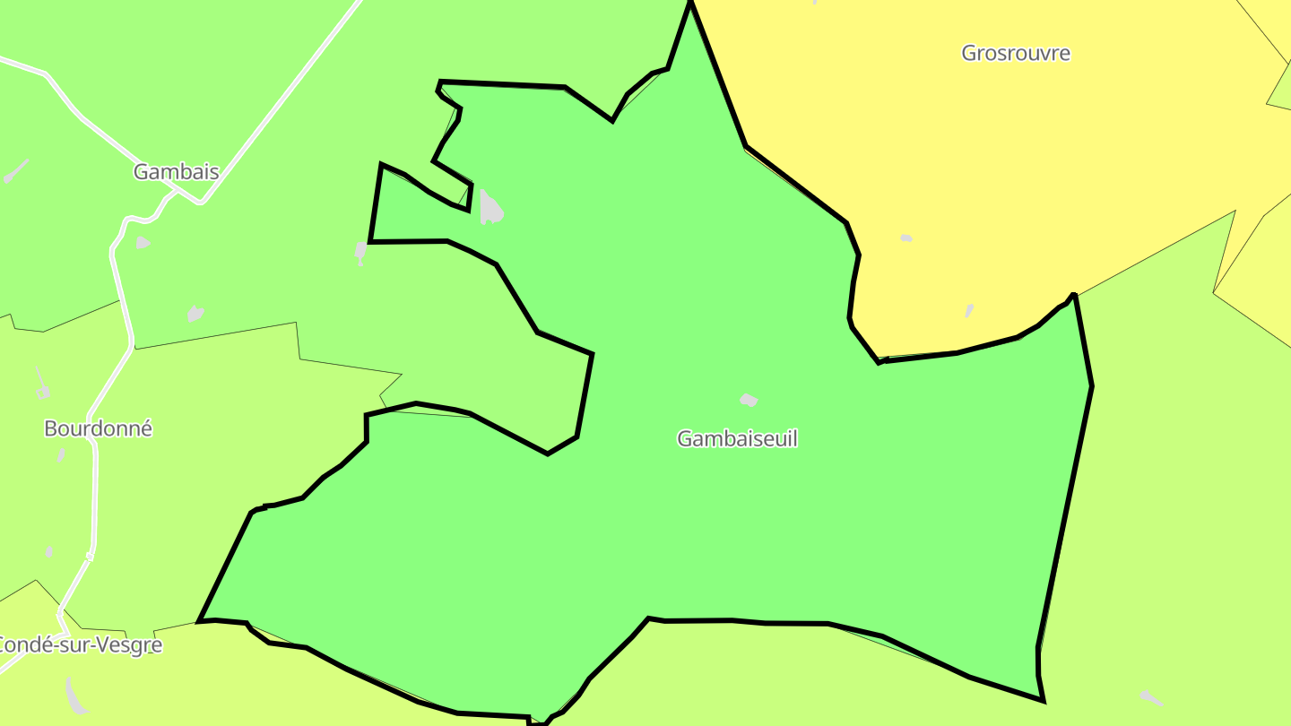 Carte des prix de l'immobilier Gambaiseuil