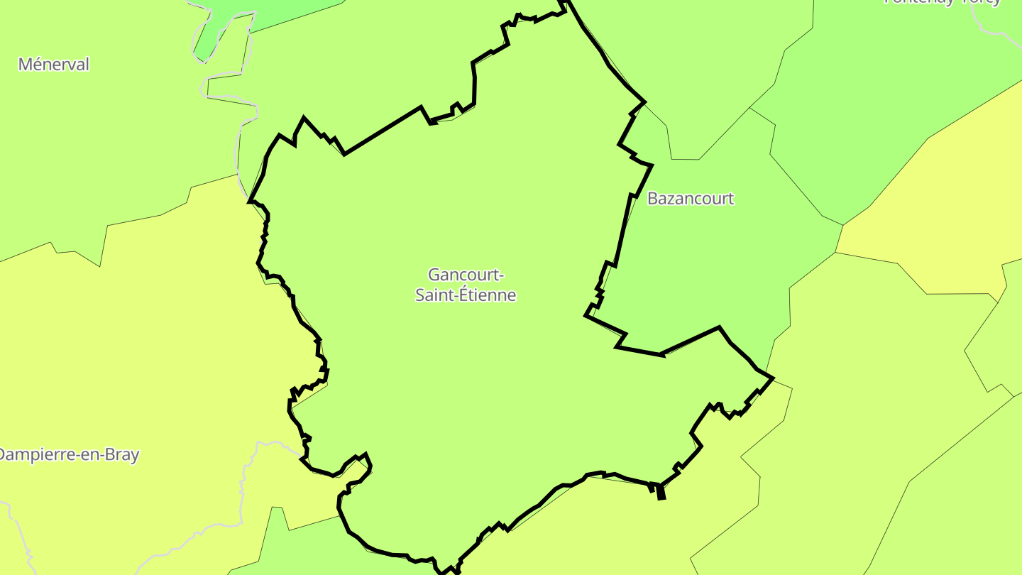 Carte des prix de l'immobilier Gancourt-Saint-Étienne