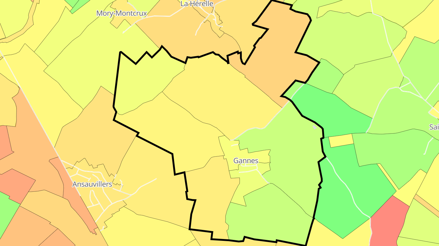 Carte des prix de l'immobilier Gannes