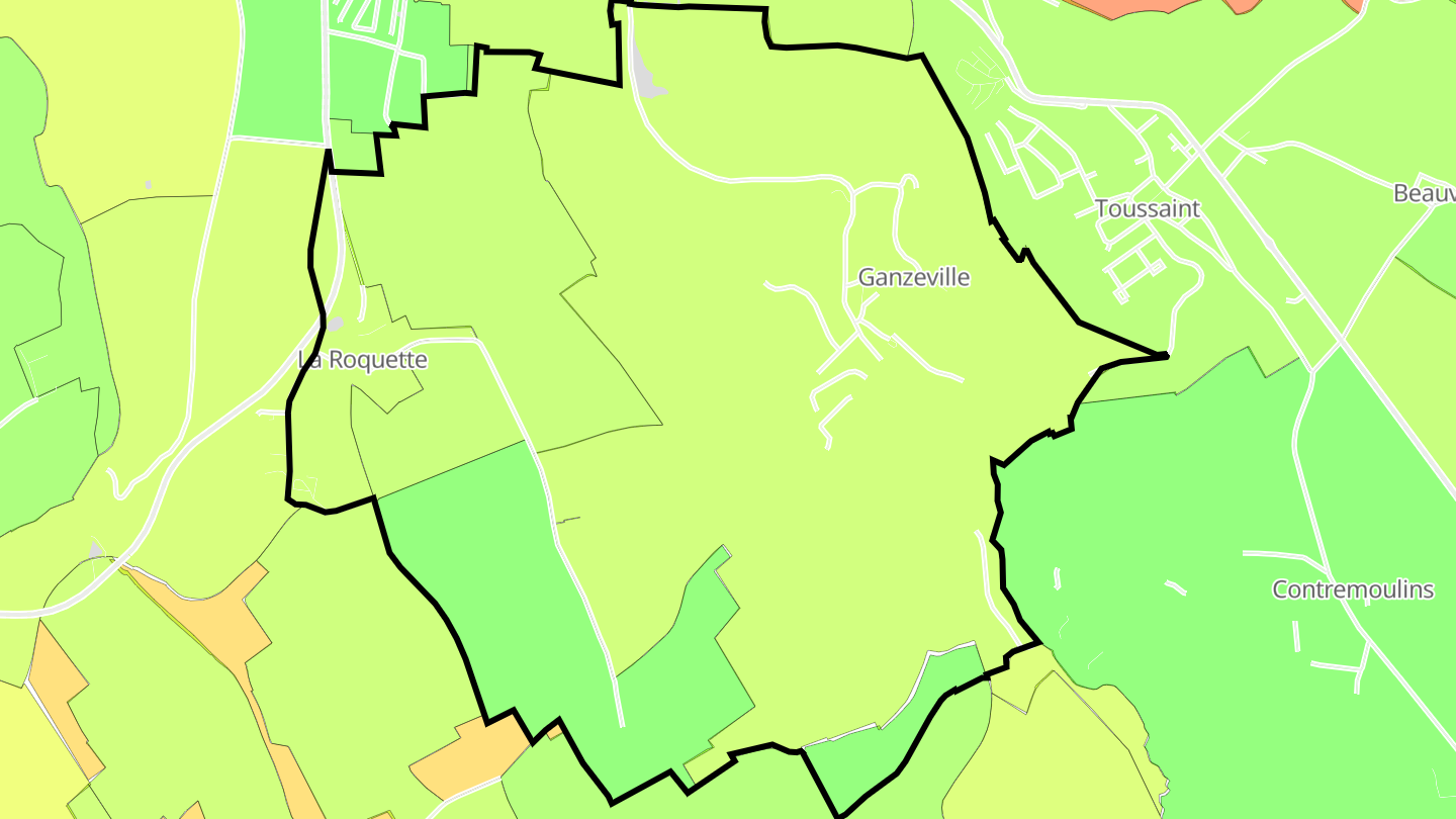 Carte des prix de l'immobilier Ganzeville